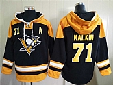 Penguins 71 Evgeni Malkin Black All Stitched Pullover Hoodie,baseball caps,new era cap wholesale,wholesale hats